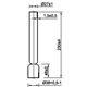 Skleněný cylindr Kosmos 8''' (spodní Ø 3,7 cm) 2.jakost