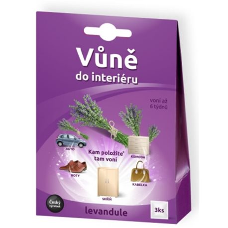 DM Multimarket Vůně do interiéru Levandule 3 ks