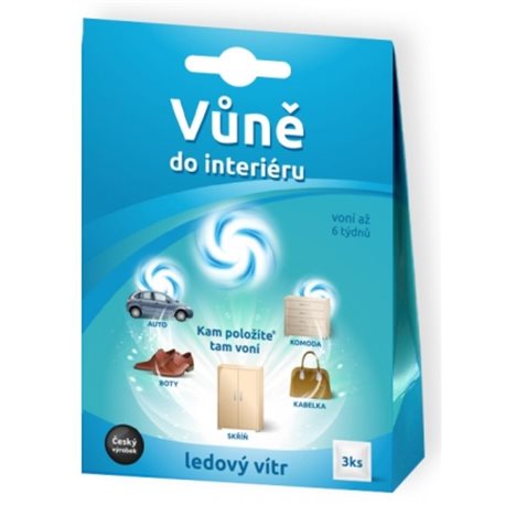 DM Multimarket Vůně do interiéru Ledový vítr 3 ks