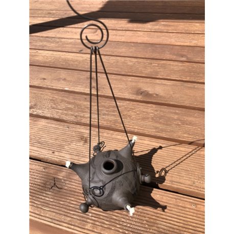 Keramická petrolejová lampa (zahradní závěsná lampa)